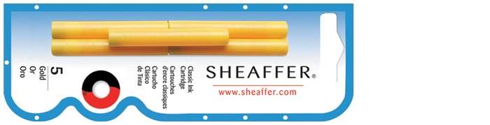 Cartouche d'encre Sheaffer, série Recharge & encre Encre dorée