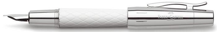 Stylo plume&nbsp;Faber-Castell,&nbsp;s&eacute;rie&nbsp;E-motion Rhombus&nbsp;Blanc