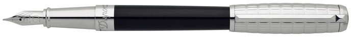 Stylo plume Dupont, S.T., série Elysée Noir laqué/Palladium (Bimatière)