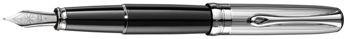 Diplomat Fountain pen, Excellence A series Black/Guilloch Chrome Ct