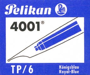 Cartouche d'encre Pelikan, série Recharge & encre Encre bleu royale (Courte)