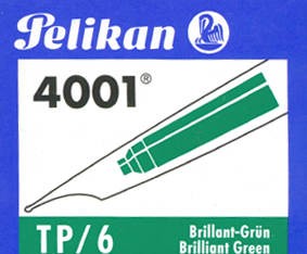Cartouche d'encre Pelikan, série Recharge & encre Encre verte (Courte)