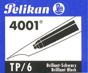 Cartouche d'encre Pelikan, série Recharge & encre Encre noire (Courte)