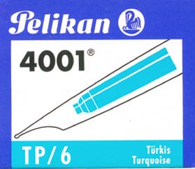 Cartouche d'encre Pelikan, série Recharge & encre Encre turquoise (Courte)