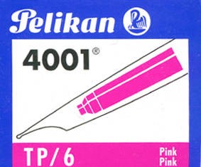 Cartouche d'encre Pelikan, série Recharge & encre Encre rose (Courte)